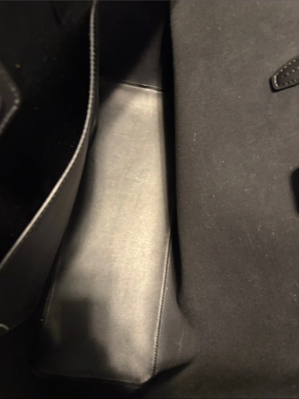 Tory Burch Black and White Patterned Tote with Center Stripe